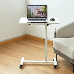 Laptop Desk,Bedroom Bedside Table,Rotates Moves with wheel