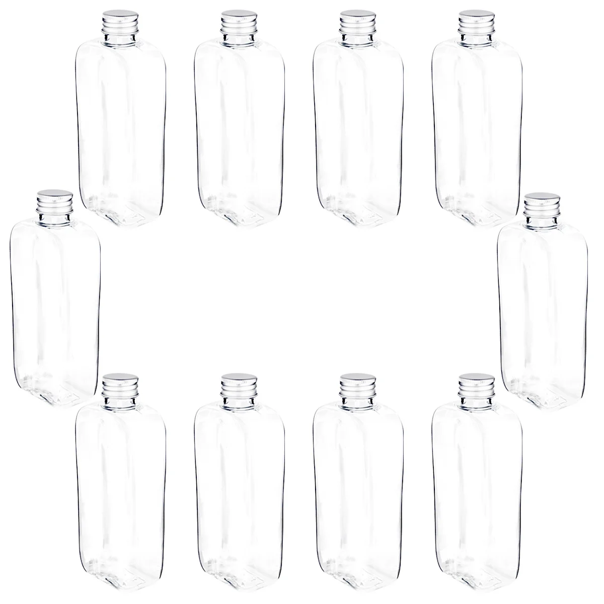 

10Pcs Plastic Transparent Milk Tea Bottles Screw Cap Storage Bottles Water Juice Bottle Travel Refill Jar Bottle Transparent