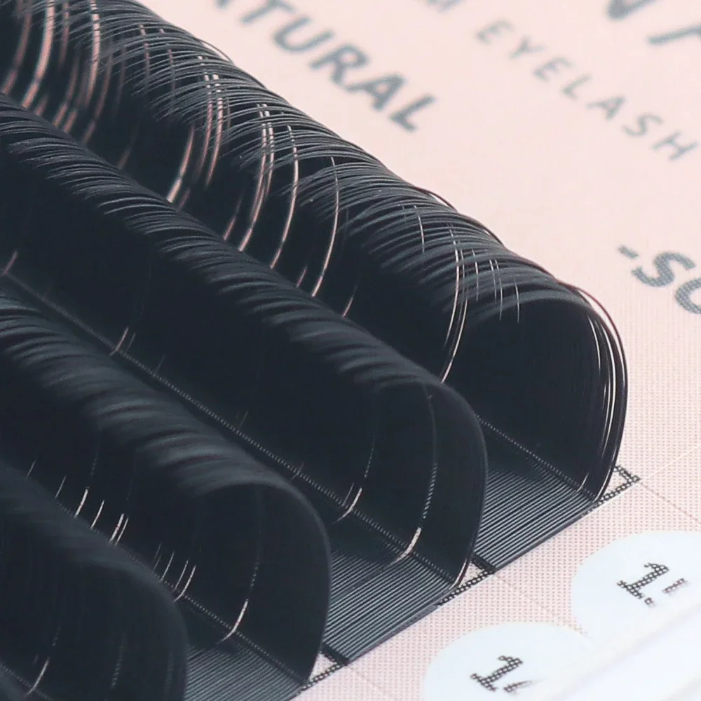 ANNAFRIS 16rows 8~15mm Mixed L-Shaped Eyelashes Extension Natural Soft Mink Matt Black L/L+/LC/LD/LU(M) Curl Individual Lashes