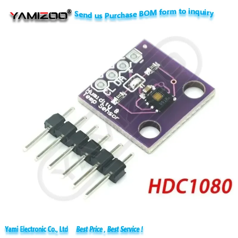 10 Stück HDC1080 Si7021 SHT20 HTU21D Modul mit geringem Stromverbrauch, GY-213V-HDC1080 Hochpräziser digitaler Feuchtigkeitssensor mit Temperatursensor – Detail 2