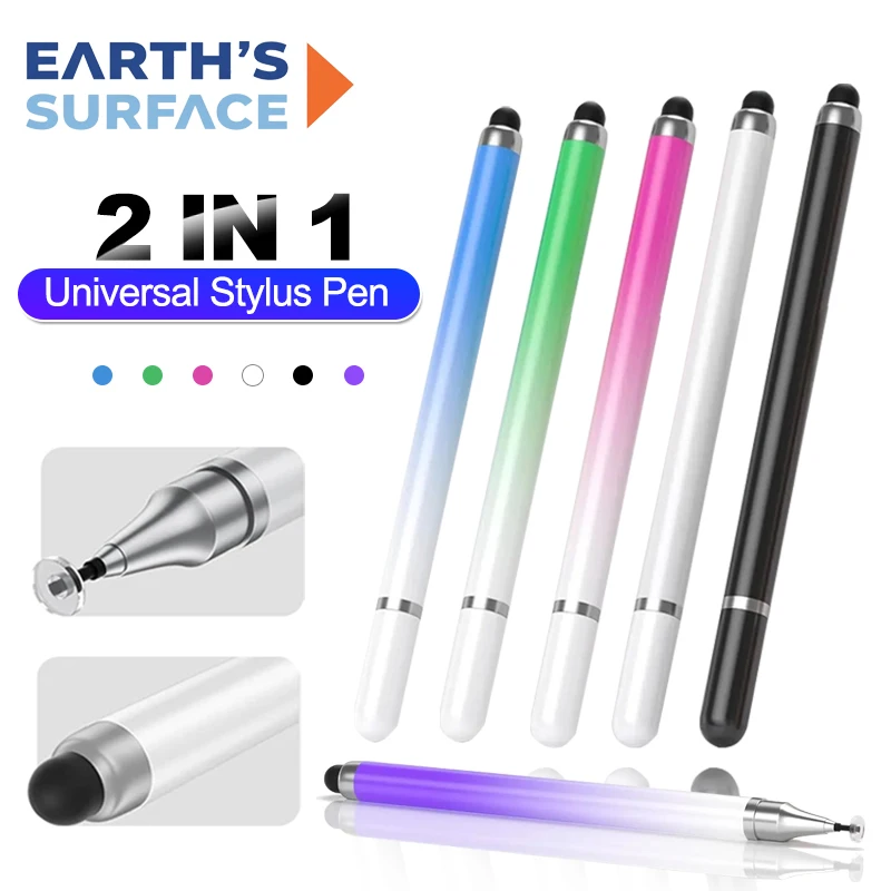 Universal Stylus Pen for Android IOS Drawing Capacitive Screen Touch Pen for Xiaomi Samsung 2 in 1 High Sensitivity Tablet Pens