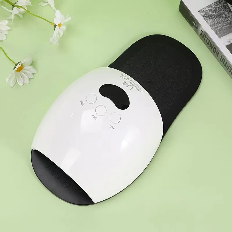 Uv/Led Nail Lamp for Manicure and Pedicure, Painless Phototherapy Lamp, Dual-Use Curing Lamp Suitable for Hands and Feet, with Removable Foot Pads, Phototherapy Lamp for Nail Gel Curing and Drying