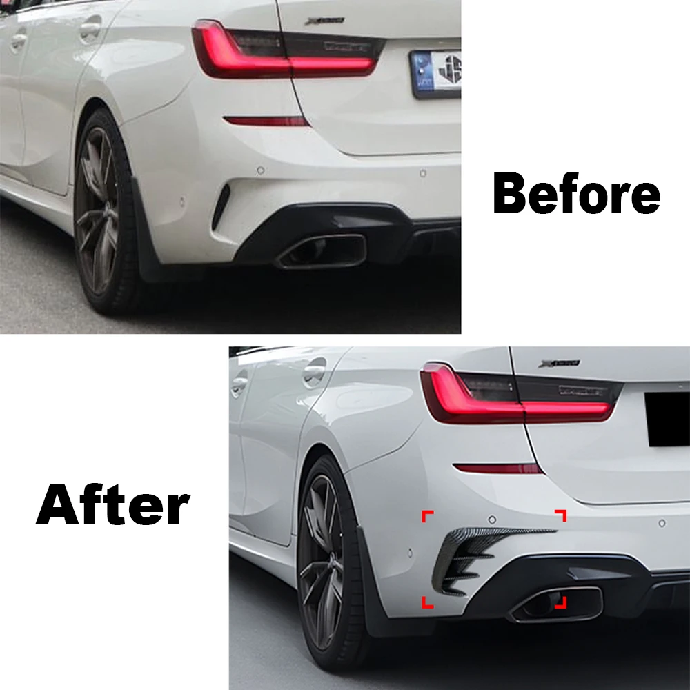 Rear Bumper Lip Splitter Spoiler Body Bumper Protection For BMW 3 Series Travel Edition G21 M Sport 2019-2022 Auto Accessories