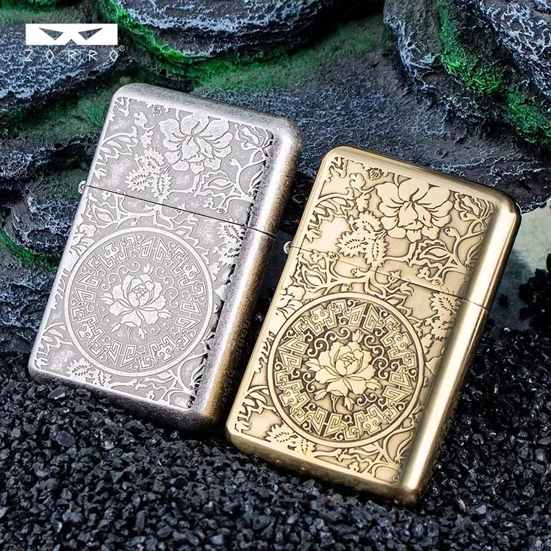 ZORRO Z790 Copper Windproof Lighter, Double-Sided Engraving
