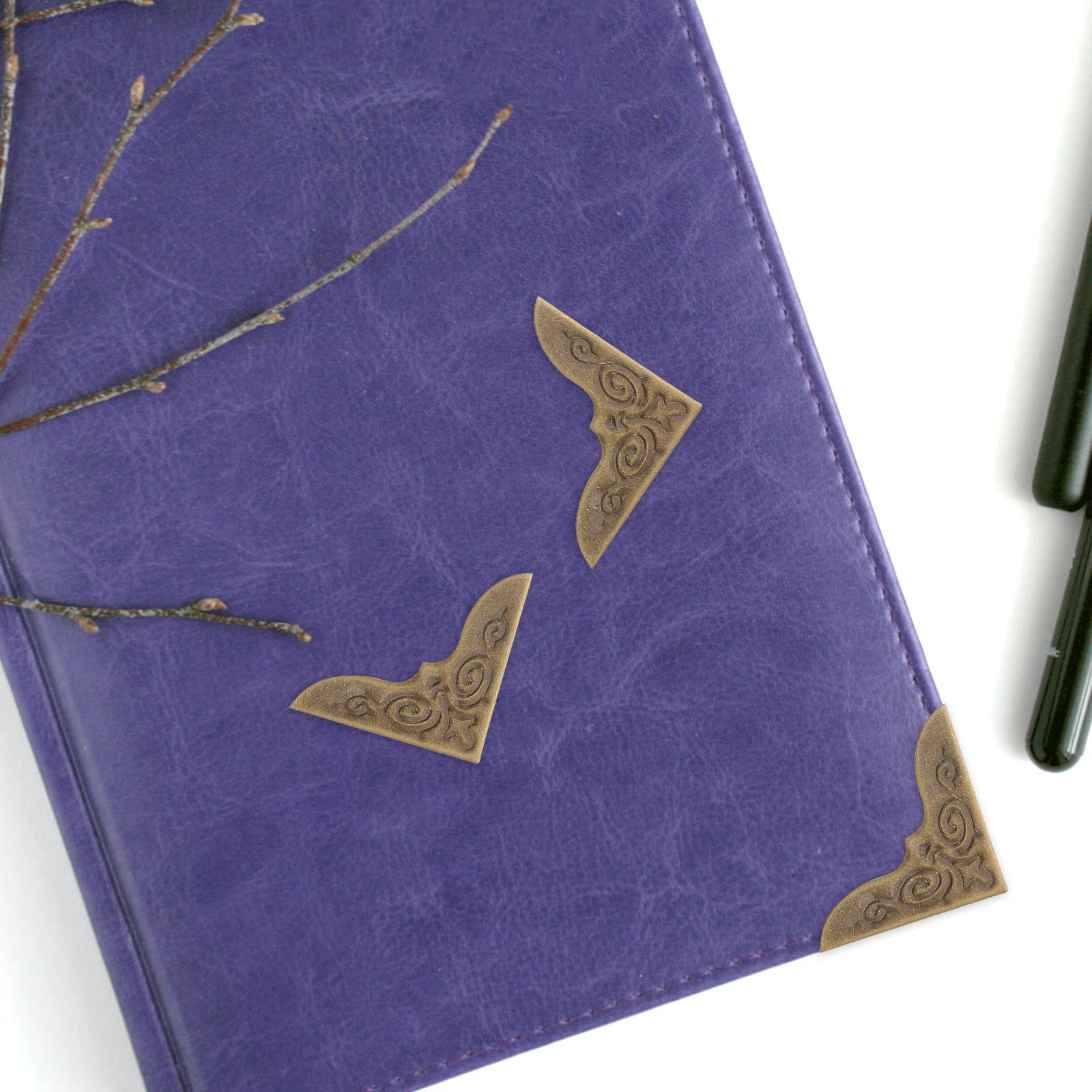 

30pcs Metal Corners Corner Protectors Design Decorative Covers Books Photo Albums Gift For Women Men Book Edge Protector