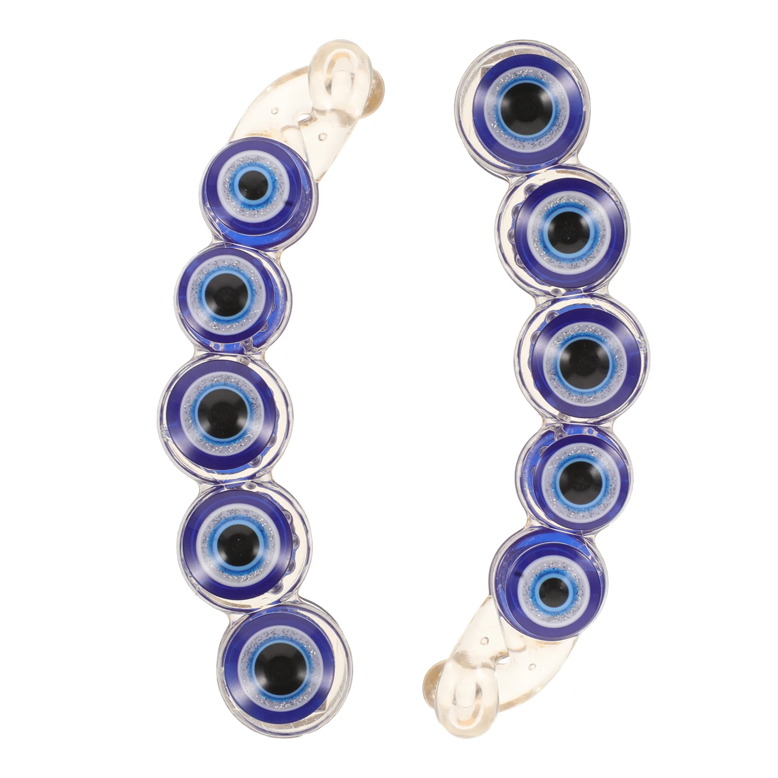 

2pcs Banana Claw Clips Evil Eye Hair Accessories Strong Hold Non Slip 10cm Claw for Thick Hair High Crown Secure Bangs Back