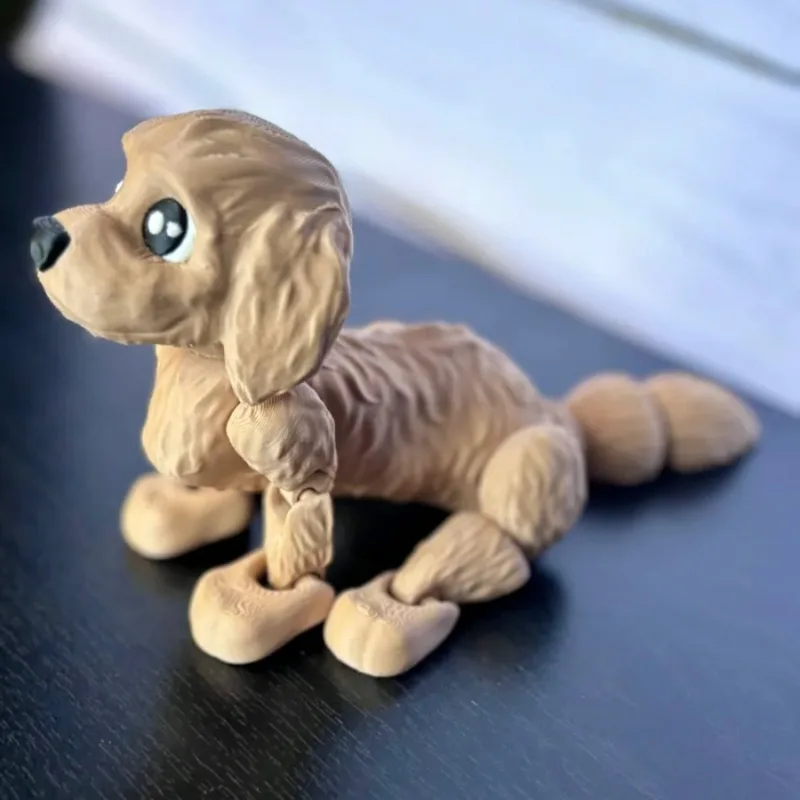 

Charming Poodle Figurine with Movable Joints - 3D Printed Dogs Decorative Statue for Dog Lovers Desk & Shelf Ornament