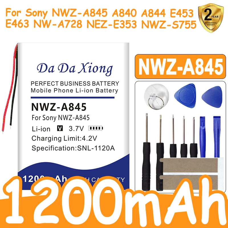 

Аккумулятор DaDaXiong 1200 мАч для Sony NWZ-A845 A840 A844 E453 E463 NW-A728 NEZ-E353 NWZ-S755 плеер + инструменты