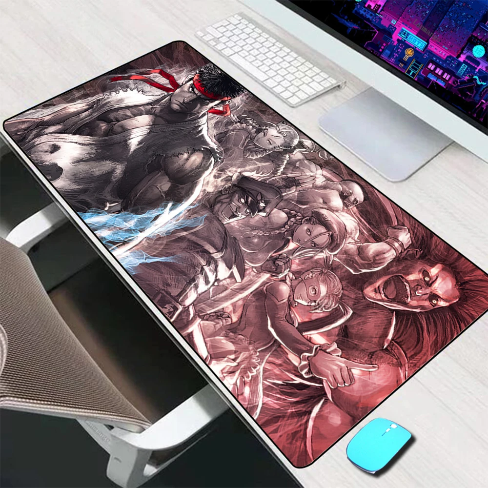 Street fighter mouse pad grande acessórios de jogos tapete do mouse teclado mesa almofada xxl computador mousepad computador portátil gamer mausepad