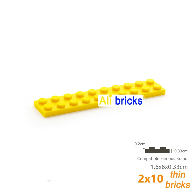 8pcs 3832 Plate 2x10 MOC Compatible Brick Parts Building Blocks Accessories Assemble Replaceble Changeover Particle DIY Kid Toy