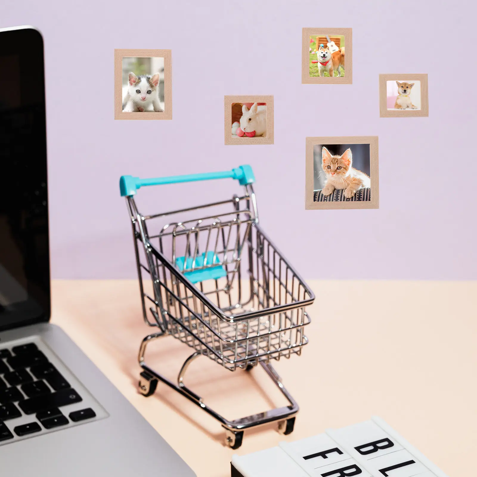 

10Pcs Mini Picture Frames Unfinished Wood Natural Color Tiny Photo Frames Bulk Miniature Photo Frame Crafts Mini House