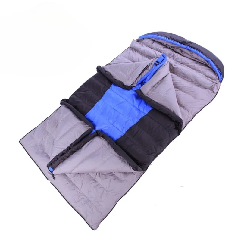 Outdoor camping, double envelope, down sleeping bag 800 pods of white goose down