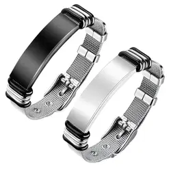 10Pieces Stainless Steel Couple Bracelet for Valentine's Day DIY Fashion Jewelry Customized Bracelet for Men and Women