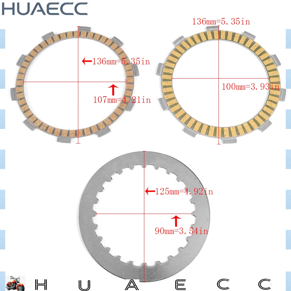 22201-MAV-000 Clutch Friction Steel Plates Disc for Honda VT750 Shadow Phantom VT750CD Shadow Deluxe VT750 Shadow Aero Spirit