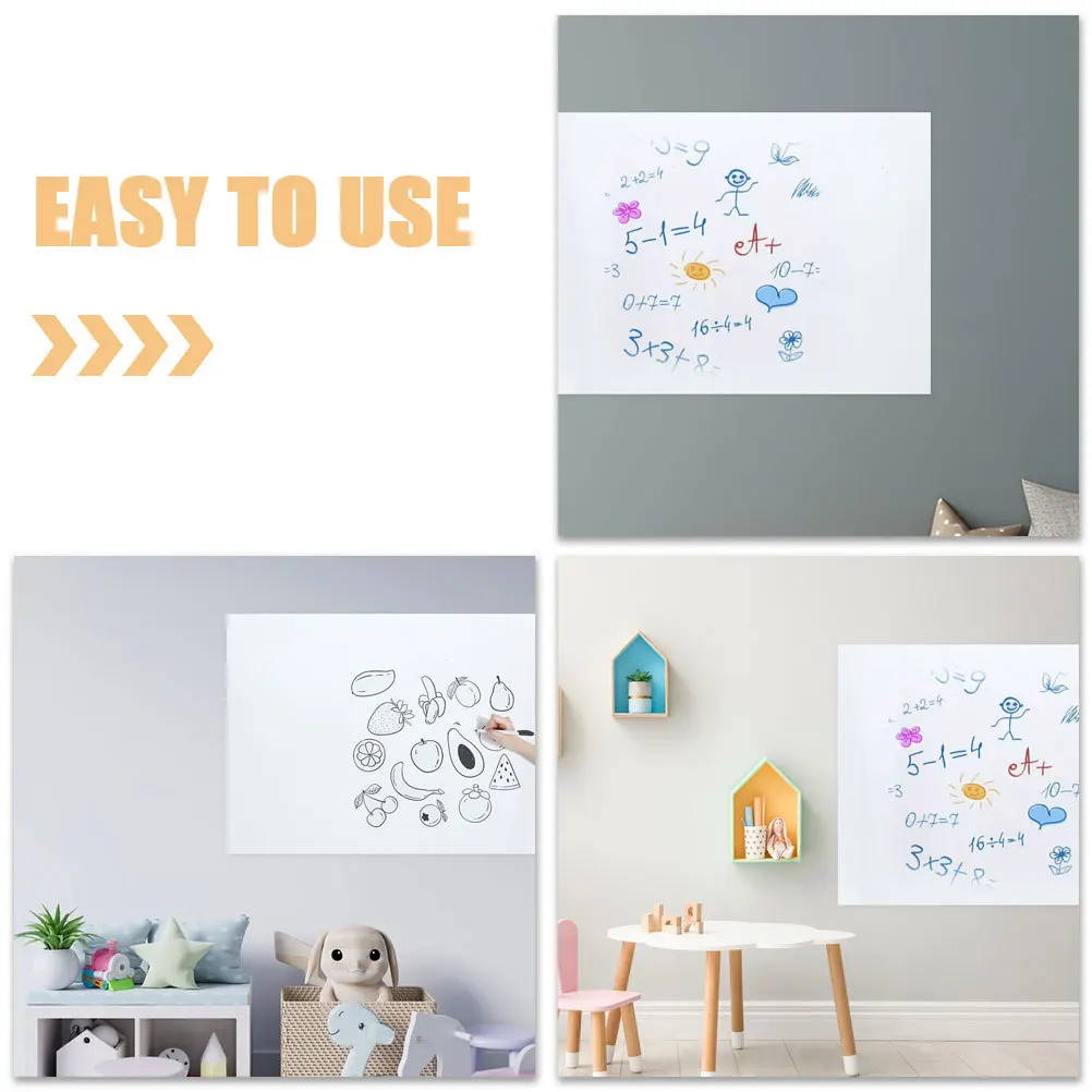 

1Set Static Whiteboard Sticker Dry Erase Sheet Reusable Writable Wall Decal for Teaching Office