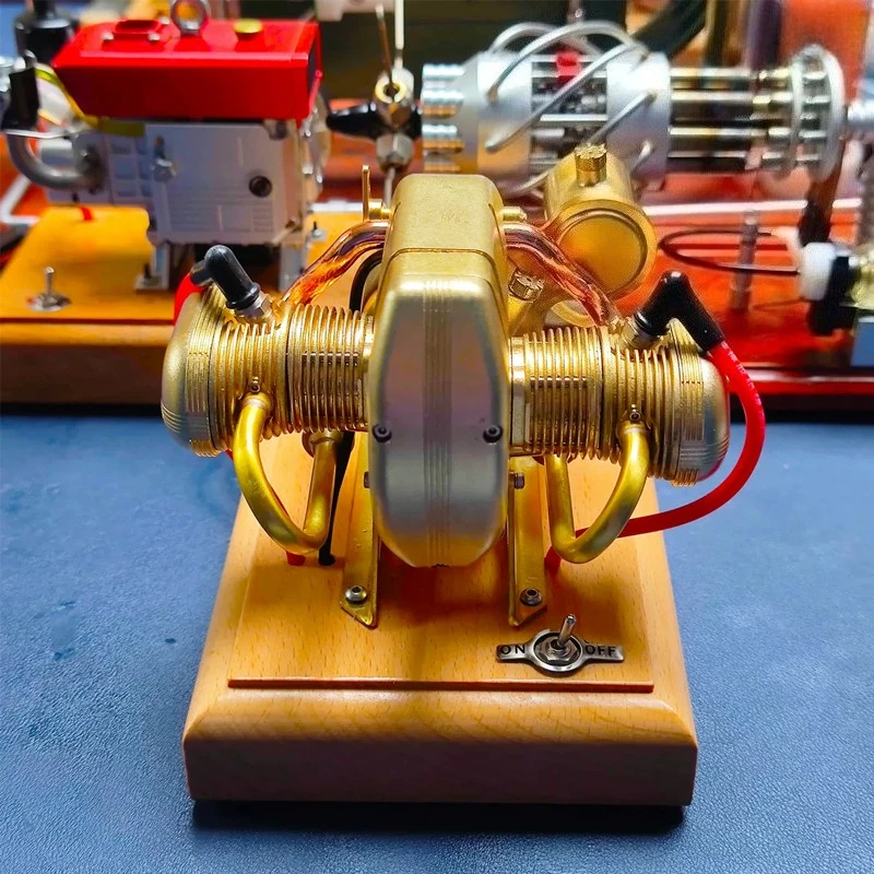 R90S 3,2 cc Micro opuesto horizontalmente modelo de motor de doble cilindro Mini motor de combustión interna de potencia modelo de juguete