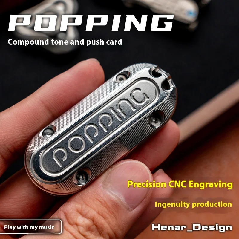 POPPING EDC المعادن لعبة لتخفيف الضغط آلية الصوت شوكة انتعاش تململ سبينر الأسود التكنولوجيا تخفيف الضغط بطاقة انتهازي