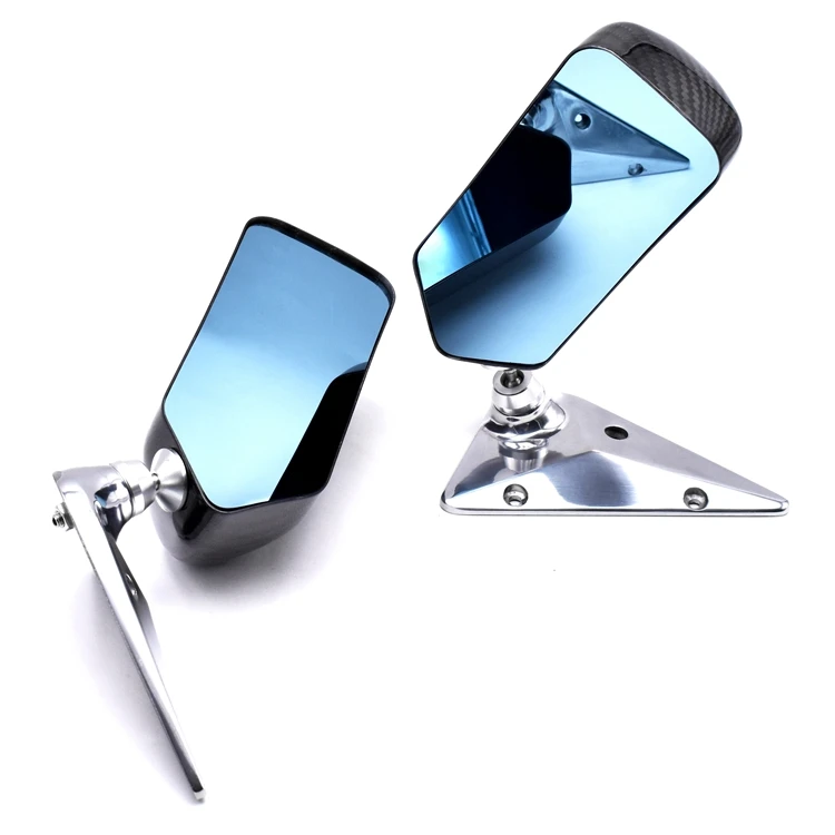 SK CUSTOM Dual Rear View Mirror Universal Blue Tint Mirror