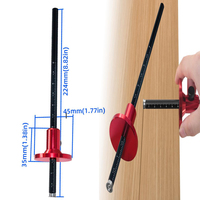 1/1/2pcs/LOT Woodworking Marking Scriber Ruler Double Head Wheel Marking Gauge Inch&MM Scale Aluminum Parallel Line Drawing Tool
