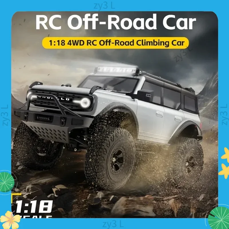 Carro elétrico RC à escala 1:18 WLTOYS - Brinquedo modelo de escalada com controle remoto de tração nas quatro rodas com escovas de carbono para crianças