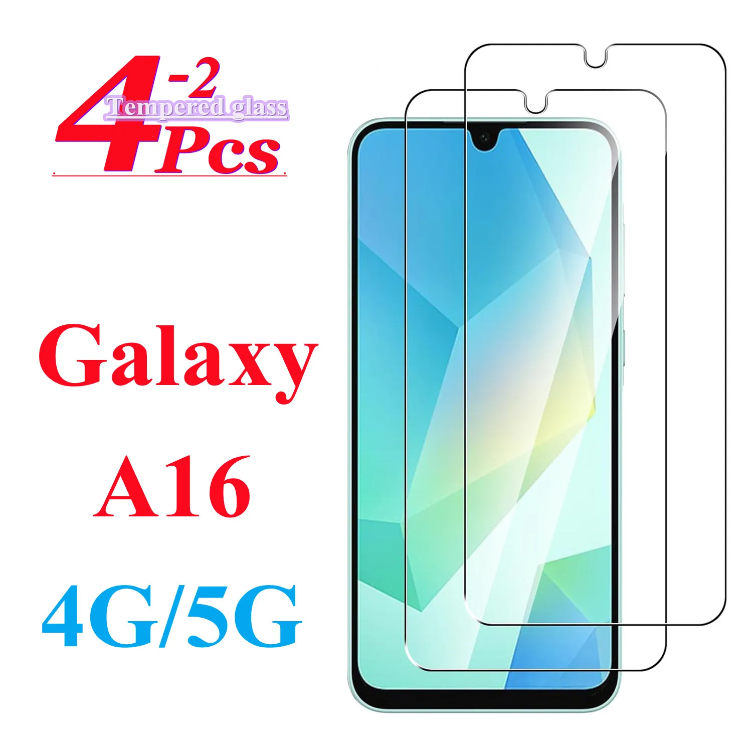 

99D tempered glass screen protector for Samsung Galaxy A16 5G A16 4G, 1 to 4PCs