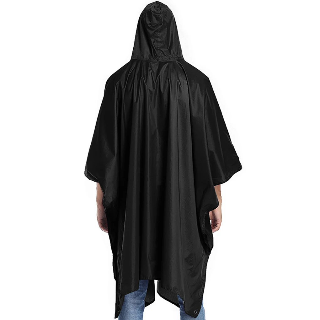 

Rain Poncho Hooded Raincoat Multifunctional Emergency Jacket for Men