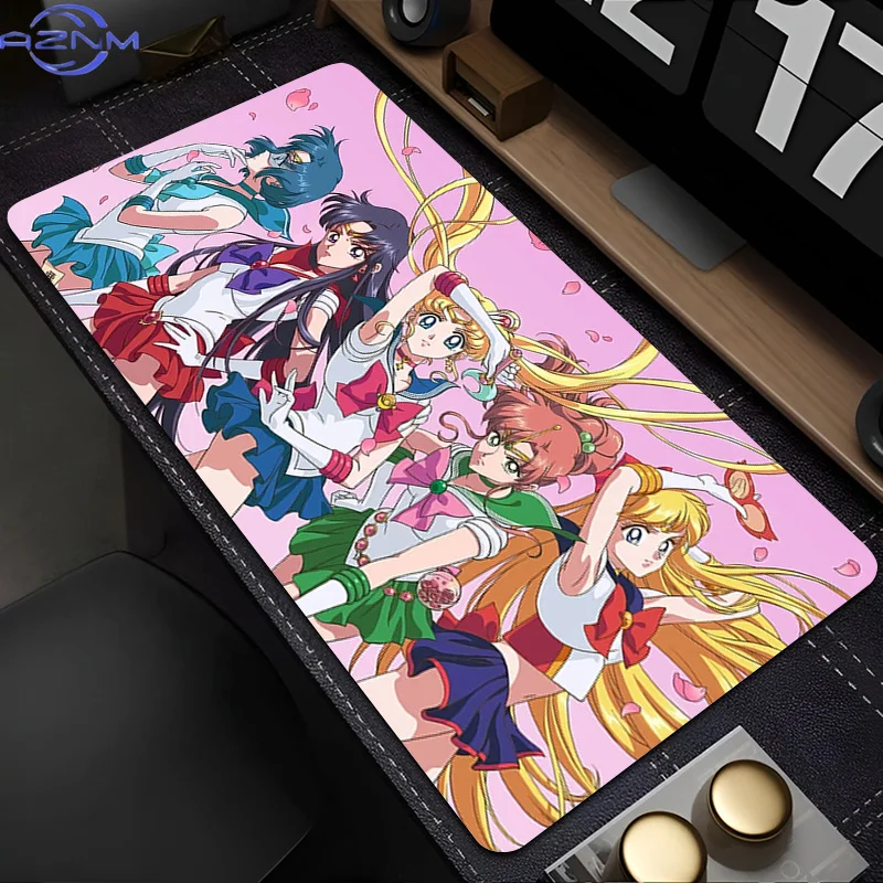 Popular Mouse Pad S-Sailor Moons Cute Anime Mouse Mat Office E-sports Gaming Table Mat Oversized Carpet Computer Keyboard Pads