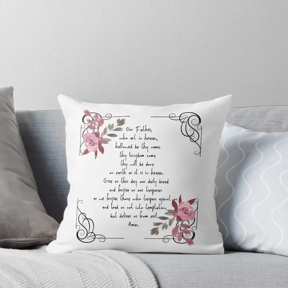 Our Father Prayer, The Lord’s Prayer Throw Pillow Room decorating items pillow