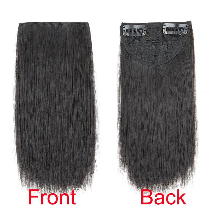 الاصطناعية 10/20/30 سنتيمتر قصيرة مستقيم خصلات شعر مشبك غير مرئية في الشعر الجانب العلوي غطاء إكسسوارات الشعر للنساء #4