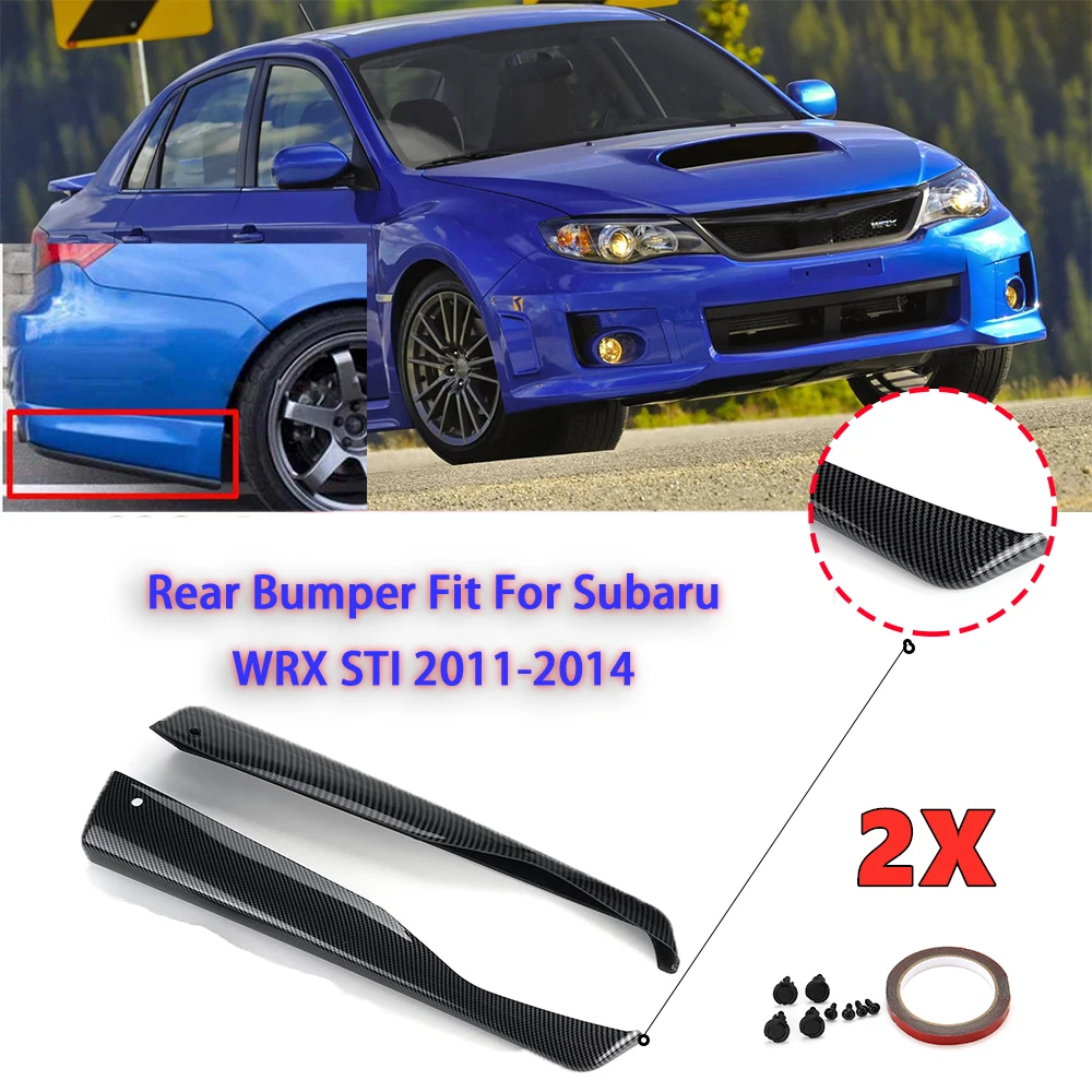 

Pair Polyurethane Rear Bumper Lip Splitter Diffuser Guard Aprons For Subaru Impreza WRX STI 2011-2014