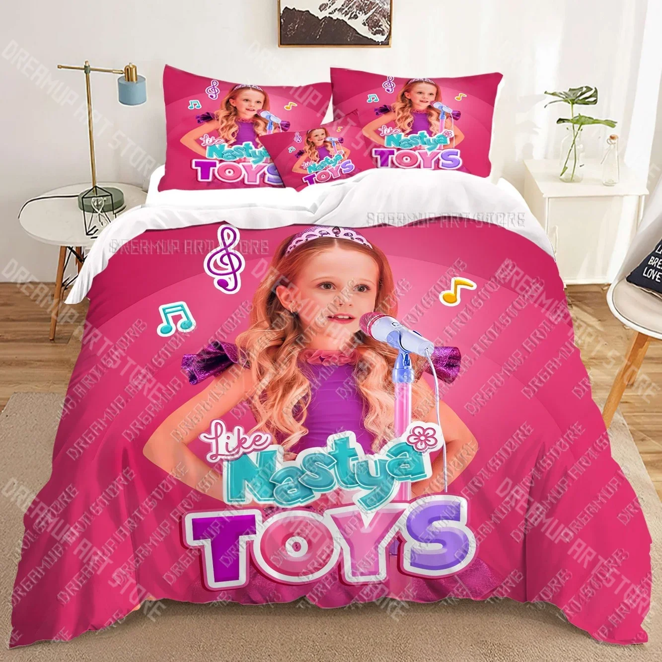 Fashion Like Nastya 3D Bedding Sets Print Duvet Cover Adults_ Children Bed Comforter Birthday Gift Dropshipping