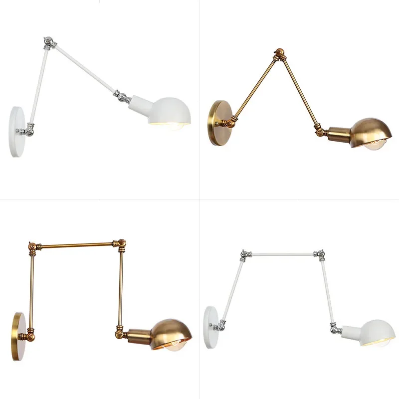 Loft Industrial Adjustable Long Swing Arm Wall Lamp Fixture Vintage Edison Bulb Wandlamp Lamparas De Pared Lights Lampen Sconce