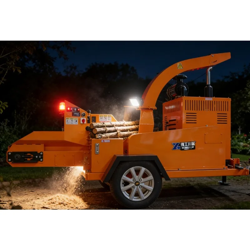 

Efficient High Torque Wood Chipper Shredder Movable Heavy Duty Tree Shredder for Sale