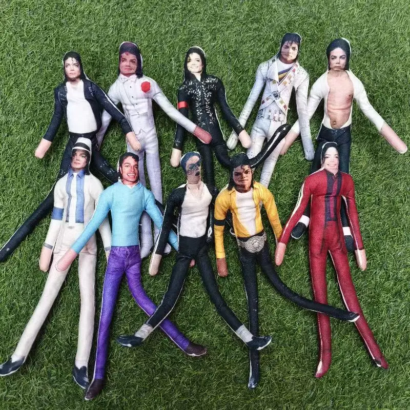 Michael Jackson Bendable Plush Doll Built-in Iron Wire Frame Poseable Abstract Rat Jerky Figurine Fan Support Toy Decor Gift view 6