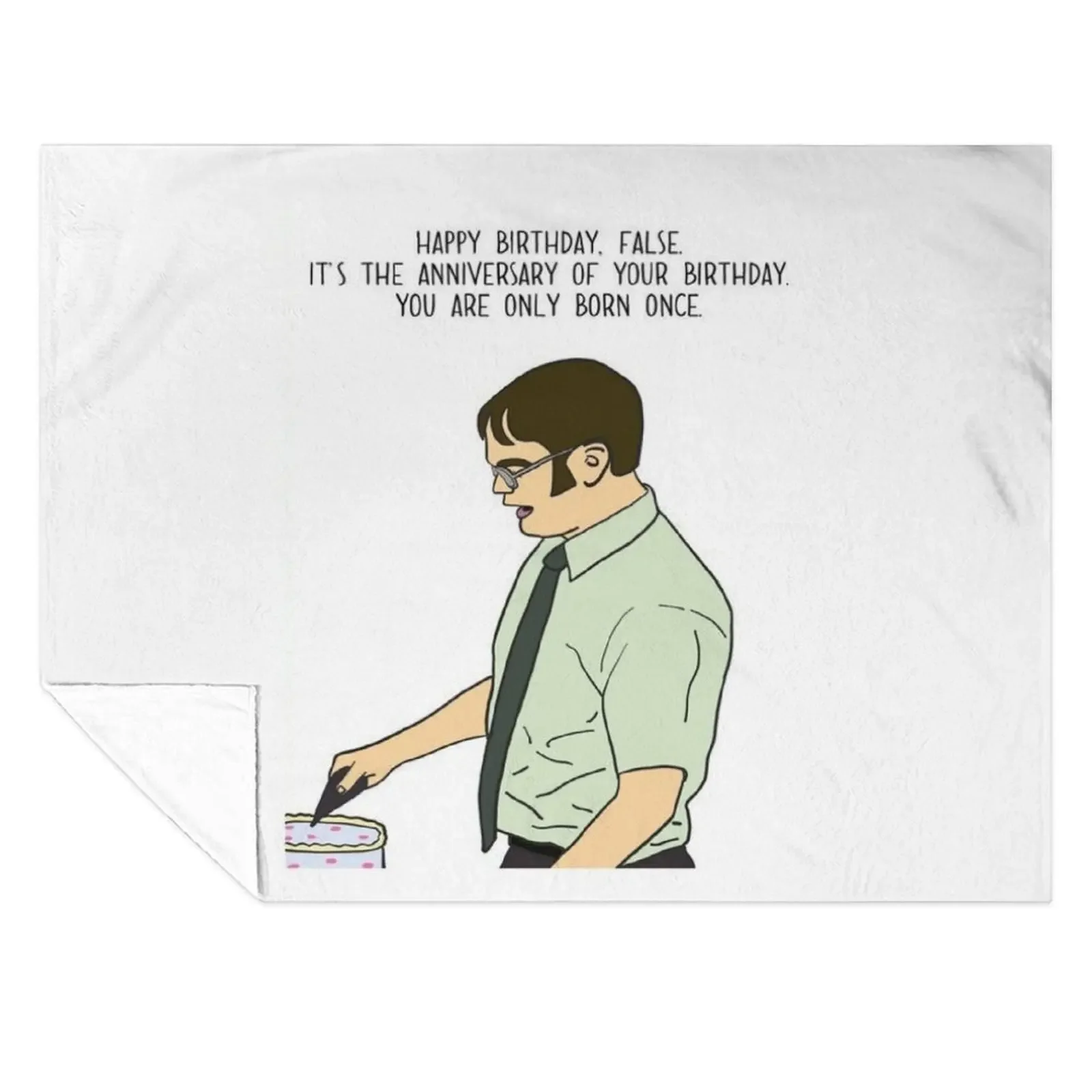 

Happy Birthday From Dwight Throw Blanket Soft Plush Plaid blankets ands Blankets For Sofas Cute Blankets