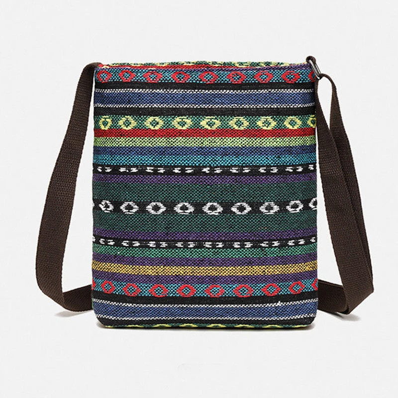 Damen-Umhängetasche, Handytasche, bestickte Umhängetasche im Ethno-Stil, kleine Retro-Leinentasche – Detail 24