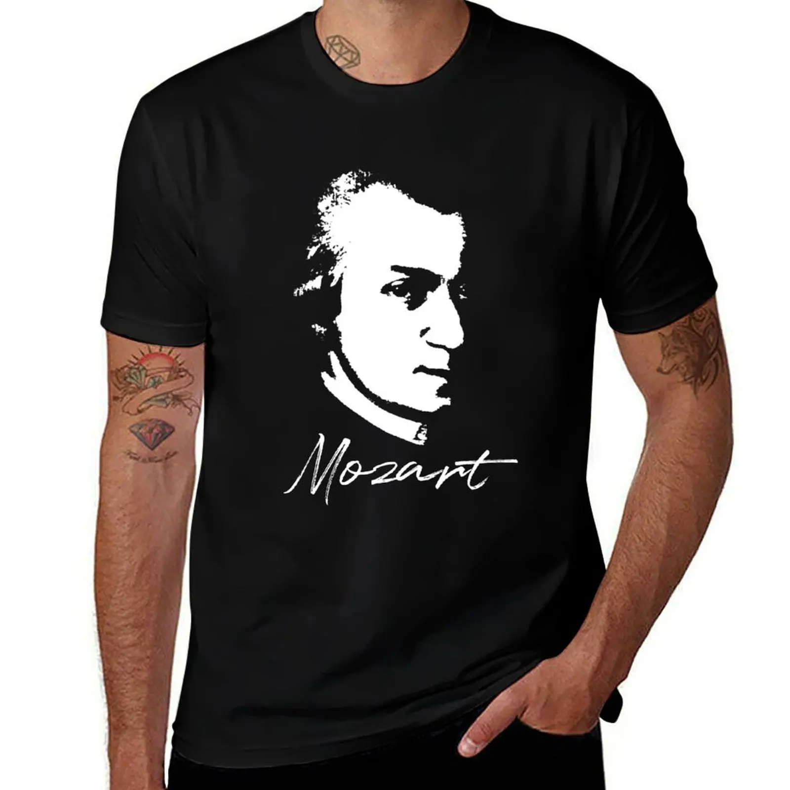 

Wolfgang Amadeus Mozart Portrait Classical Composer T-Shirt football t shirt sublime funny t shirts men