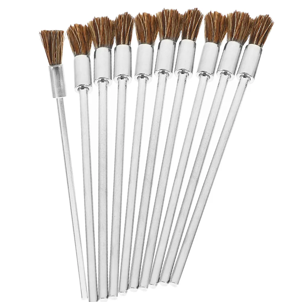 

10Pcs Horsehair Wire Brush Drill Attachment for Rust Removal Metal Cleaning Heavy-Duty Deburring Paint Stripping Electric Power