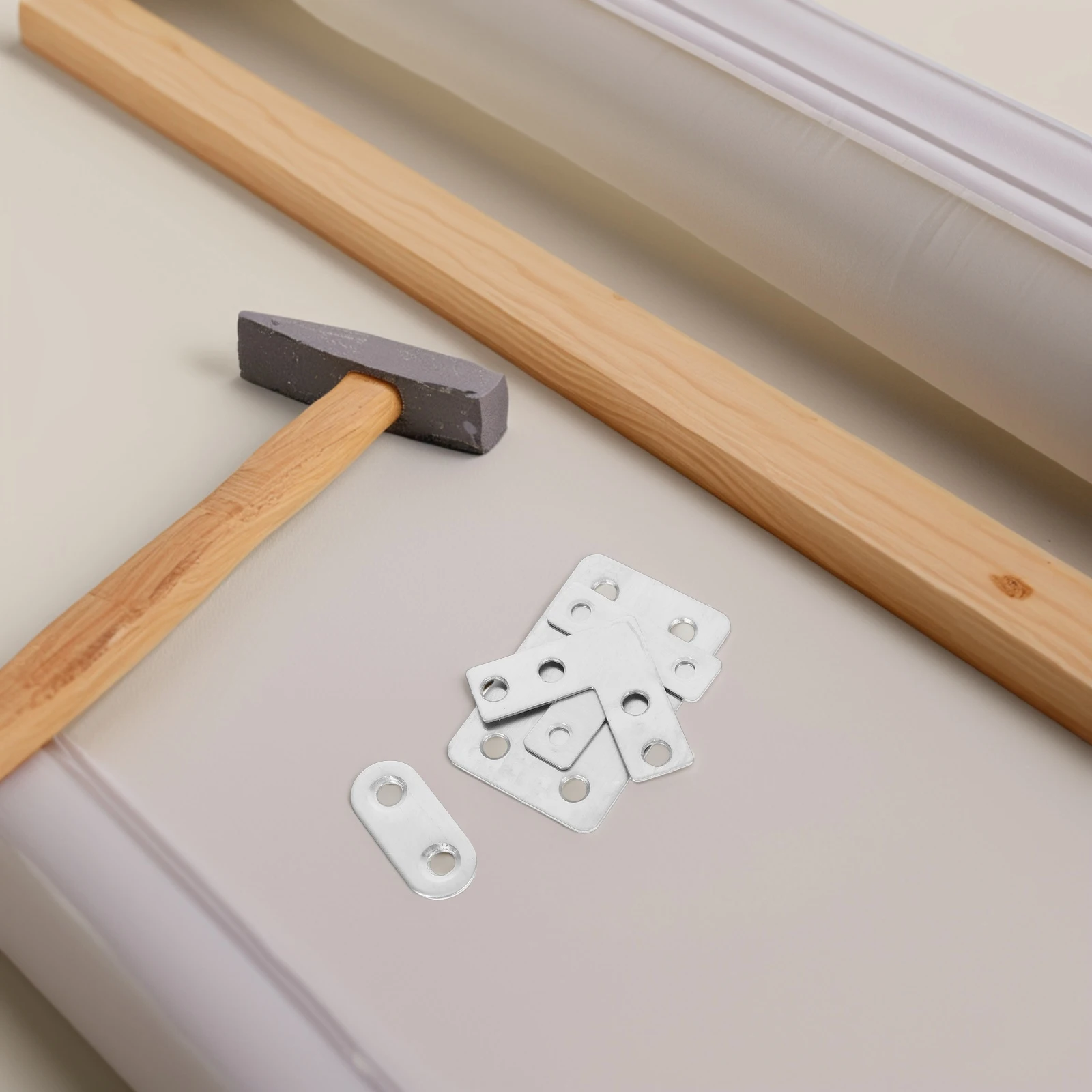

22pcs Corner Braces Stainless Steel Flat Plates L Shaped T Brackets Connecting Metal Mending Furniture Wood Construction