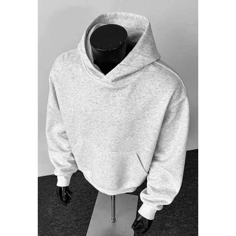 

Unisex Hoodies 2025 Autumn Men's Hoodie Boxy Stiff Fit Versatile Inner Wear & Outerwear Hooded Sweatshirt