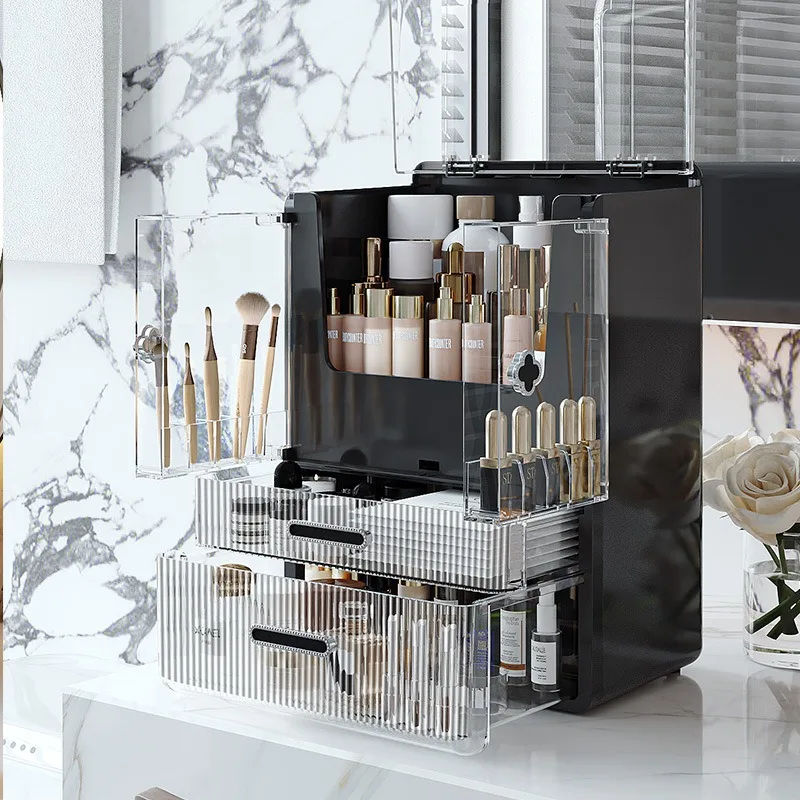 2024 New Makeup Organizer Drawer, Cosmetic Storage Box, Large Capacity, Skin Care, Dressing Table, Makeup Brush Holder