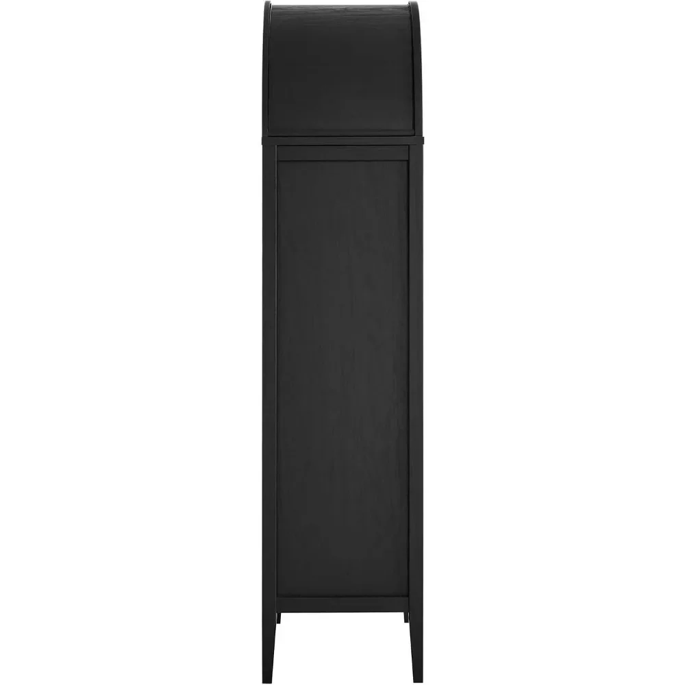 Modway EEI-6639-BLK-OAK Vetrina alta ad arco Nolan, rovere nero