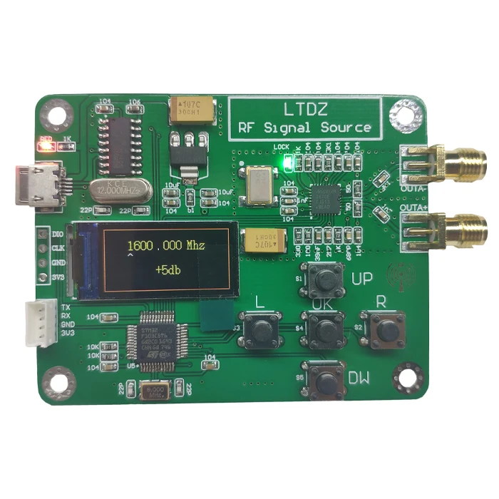 LTDZ MAX2870 0.96 inch OLED  STM32 23.5-6000MHz Signal Source Module USB 5V Powered Frequency and Modes Accessory