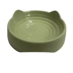 Small new pet bowl, cat ear shaped cat bowl, pet snack bowl drinking bowl, cat food bowl; 15X3.5CM; 12G; PP plastic; Single OPP