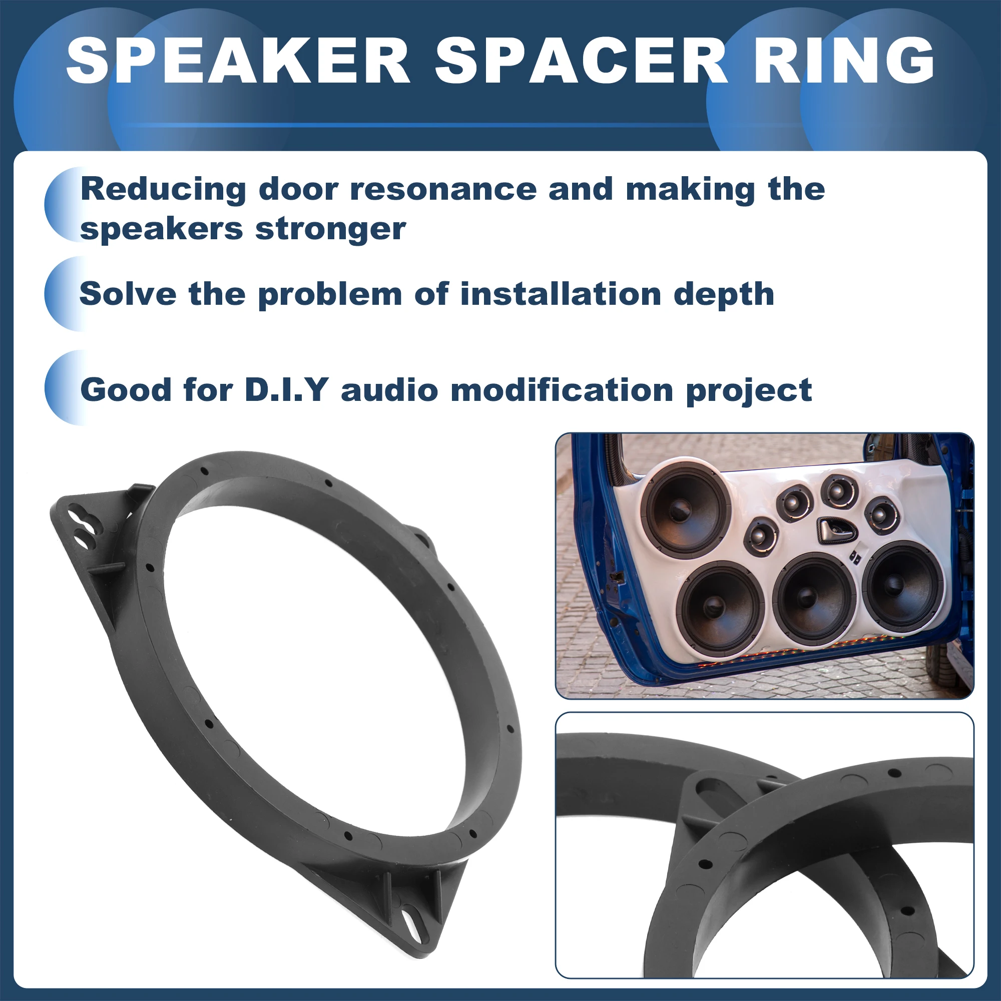 UXCELL Luidspreker Spacer Ring Tweeter Luidspreker Spacer Adapter voor Renault Trafic 2-delig