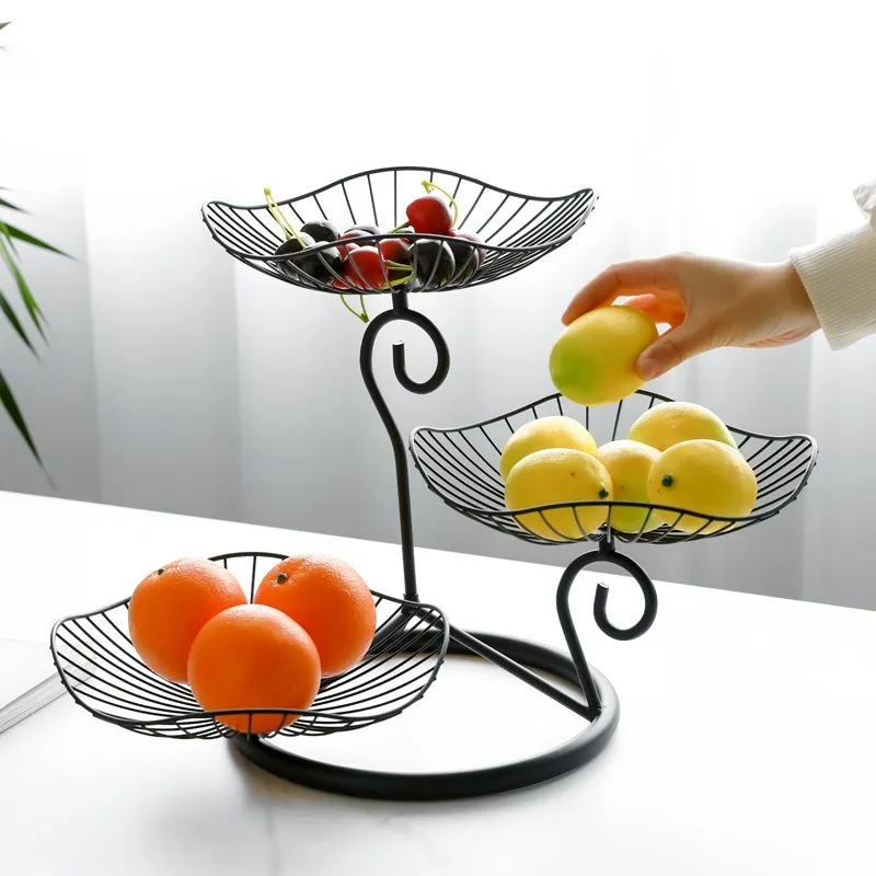 

Nice 3-tier Fruit Basket Stand Fruit Tray Counter Vegetable Snack Storage Holder