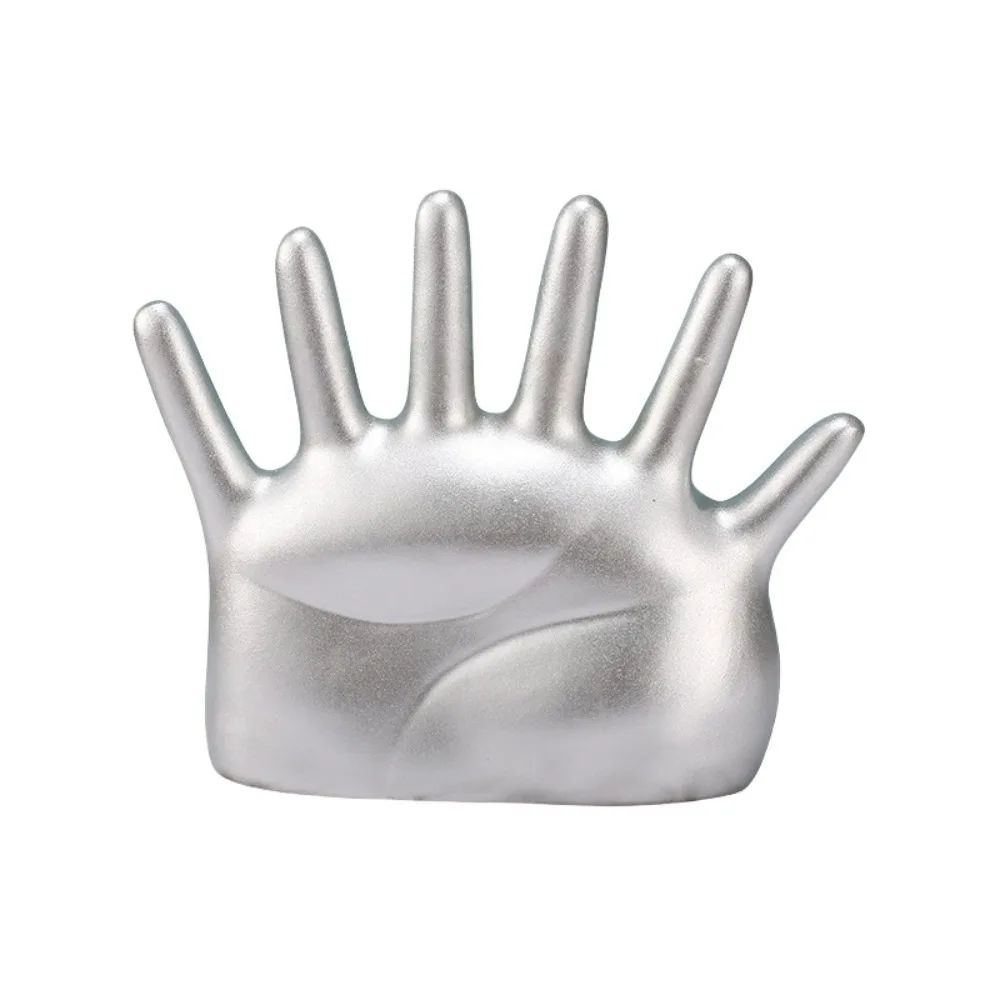

6 Fingers Palm Shape Rings Holder Resin Crafts Watch Organizer Vintage Simple Jewelry Display Stand Living Room Bedroom Decor