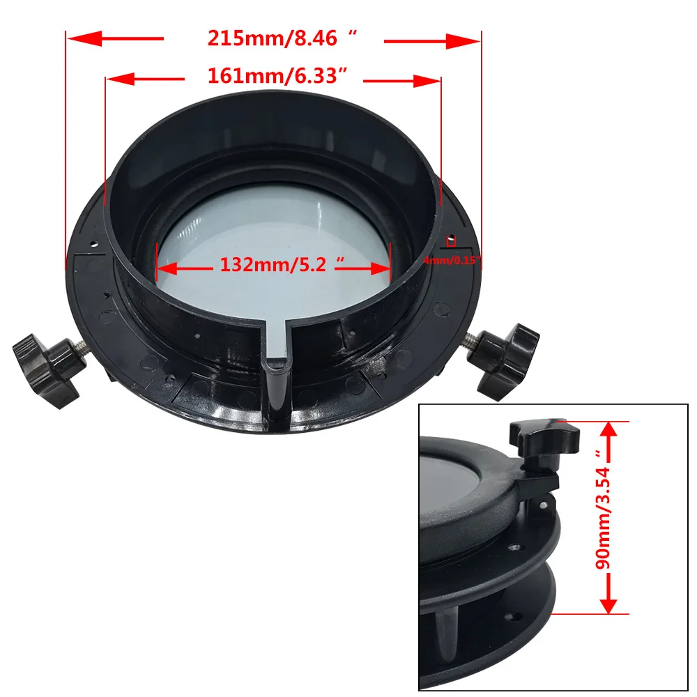 rv用船用舷窓、215mm、265mm、白、黒、丸型天窓、4mm強化ガラス、ボート、ヨット、rv、船舶、キャンピングカー用