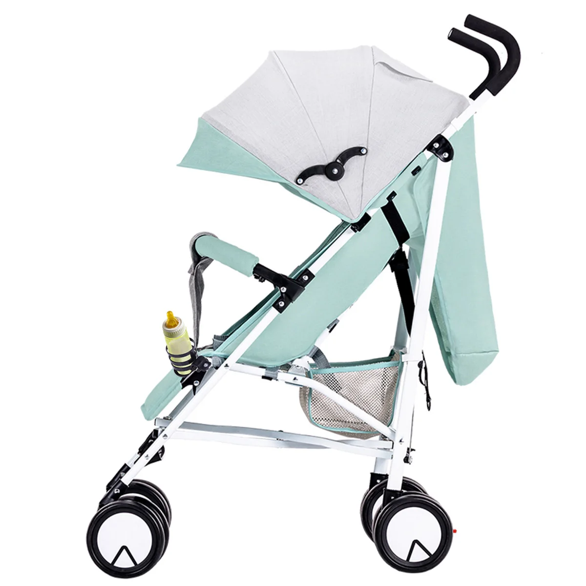 Black Stroller Bottle Cage Ergonomic Design Portable Water Bottle Holder for Bicycles Wheelchairs Stroller Drink Holder