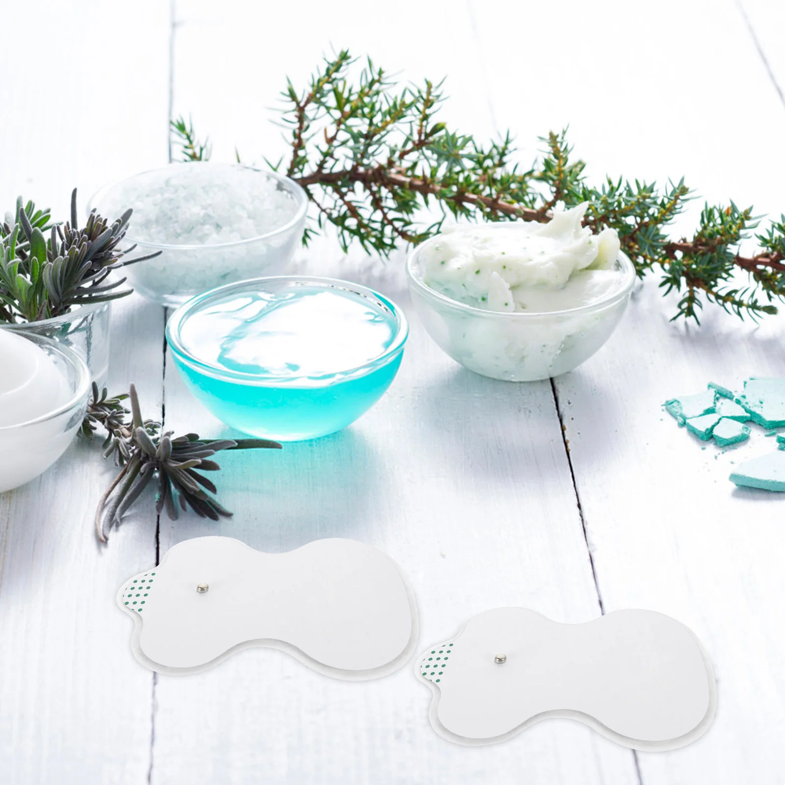 

10 шт. подушечки для электротерапии в форме тыквы для всего тела для блоков Ems, стимуляция акупунктурных точек, боли, белый цвет